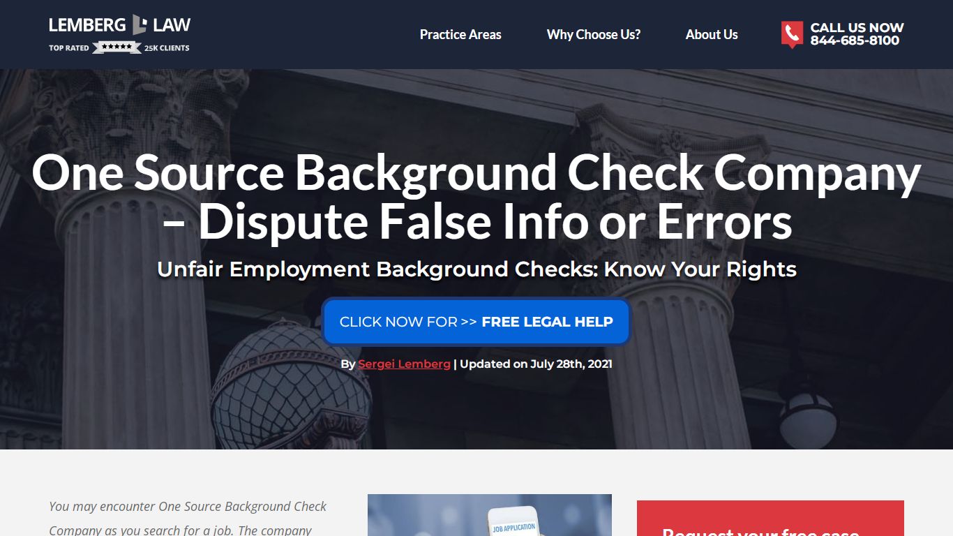 One Source Background Check Company – Dispute False Info or Errors